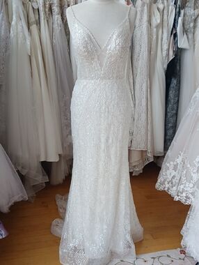Fully Beaded Wedding Dress in Ivory